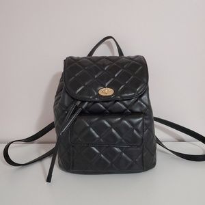 Black Quilted Backpack